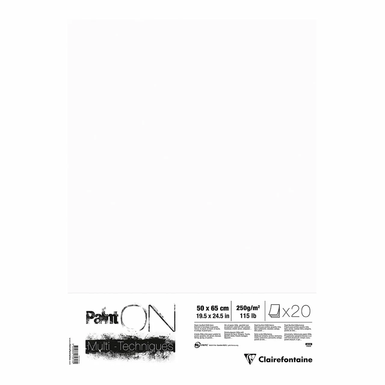 Clairefontaine Painton Paper White 50x65cm 20 Pack - Nail Gallerys