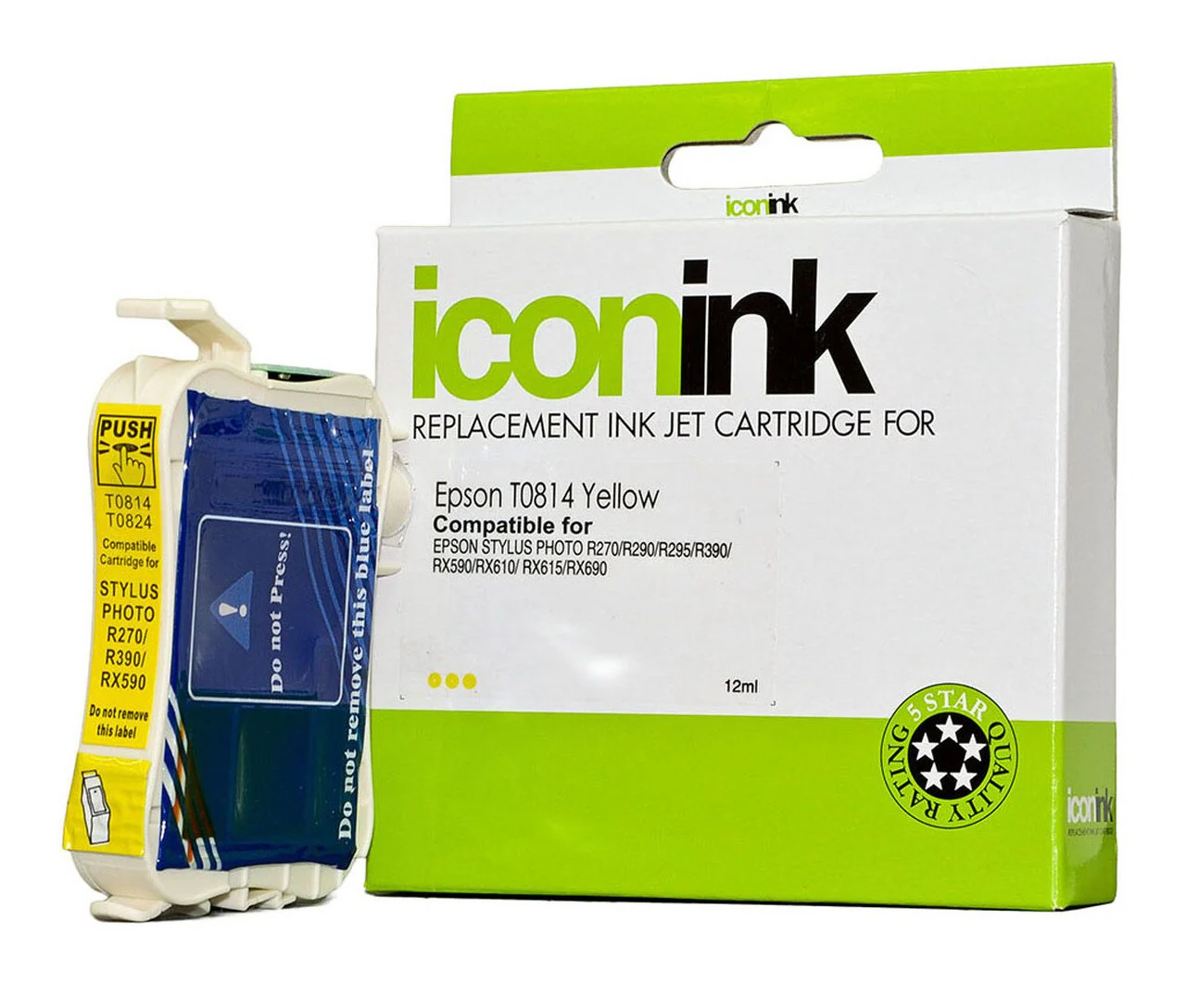 Icon Compatible Epson T0814 Yellow 81n Ink Cartridge - Nail Gallerys