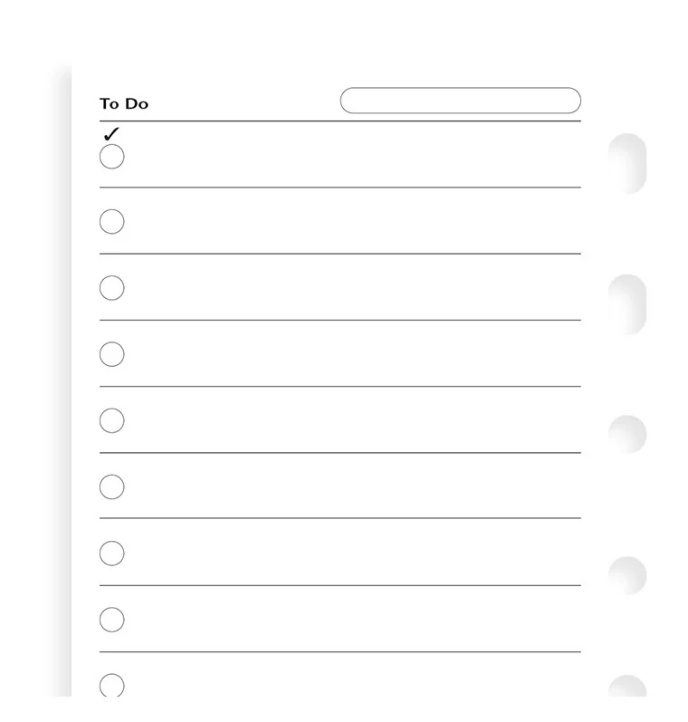 Filofax To Do Pad Pocket Organiser Refill - Nail Gallerys
