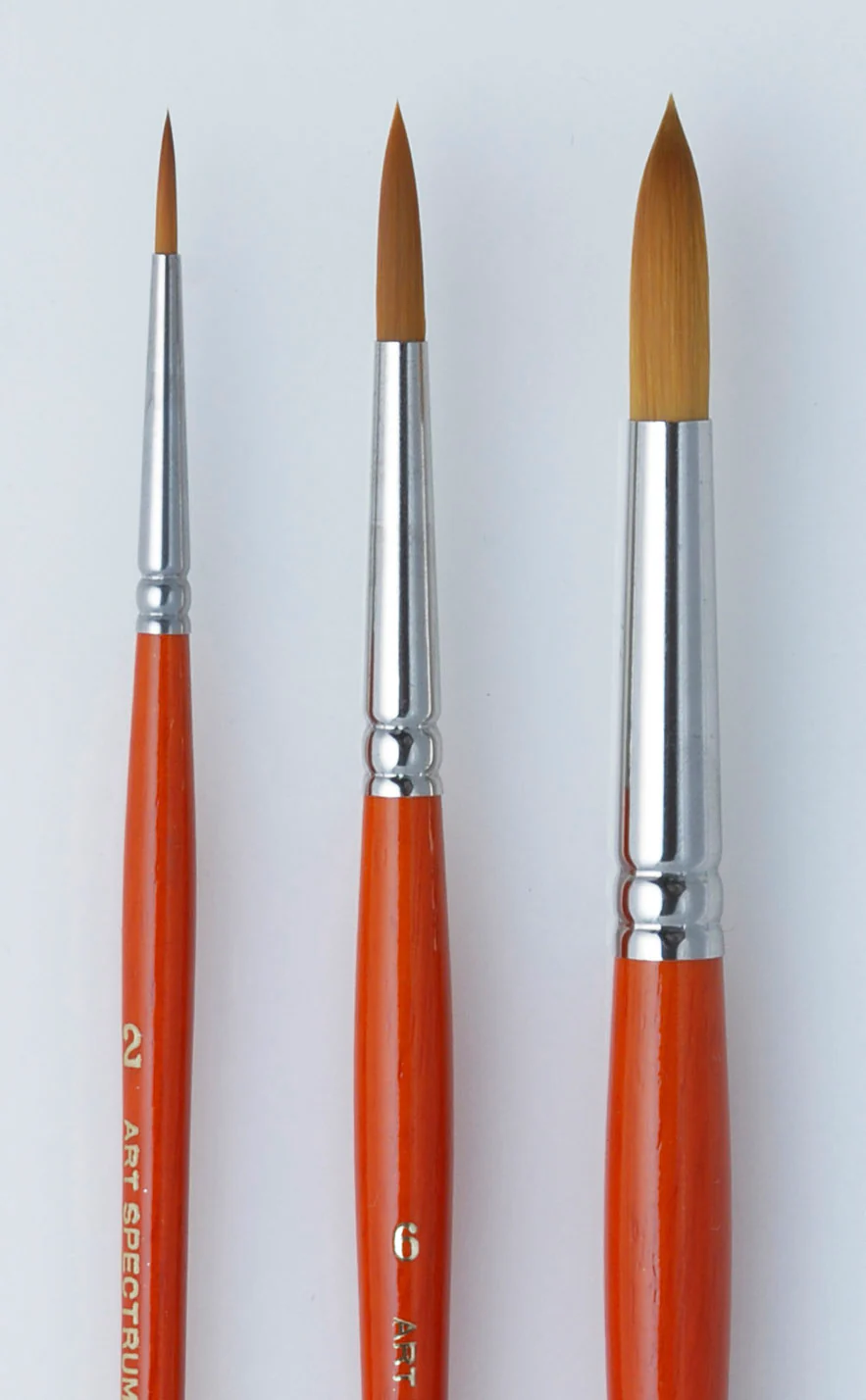 Art Spectrum Golden Sable Round Brushes - Nail Gallerys