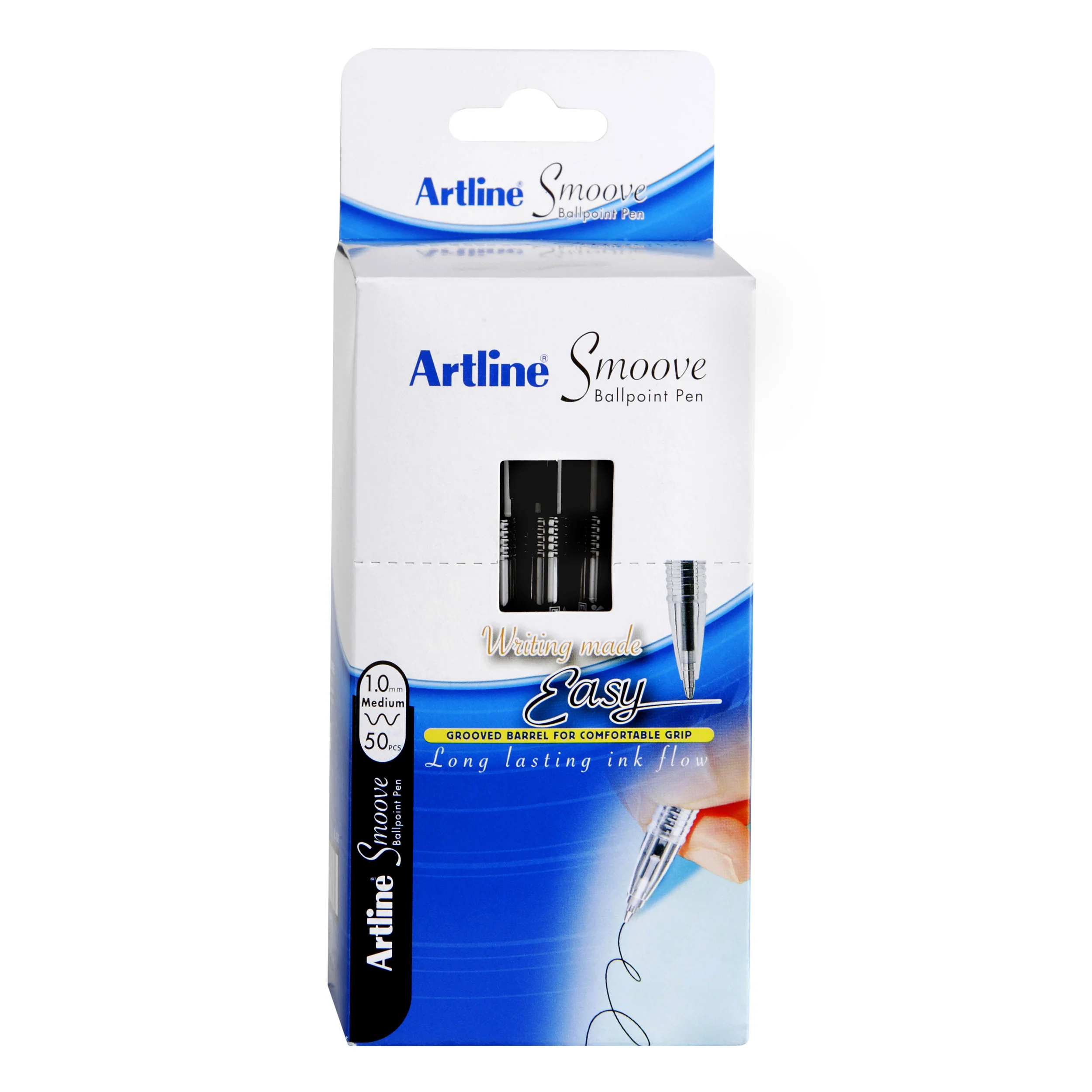 Artline Smoove Ballpoint Stick Medium Box Of 50 - Nail Gallerys