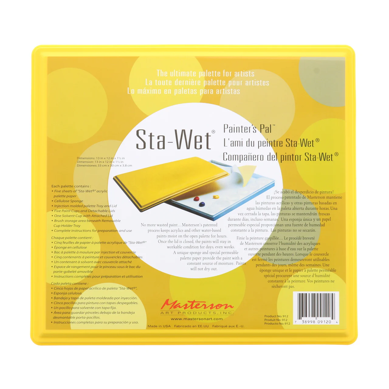 Masterson Sta-Wet Painter's Pal Palette - Nail Gallerys