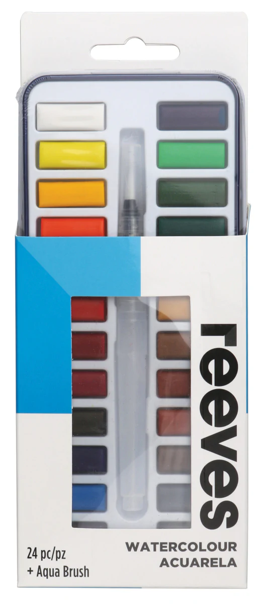Reeves Watercolour Pan Paints Set of 24 - Nail Gallerys