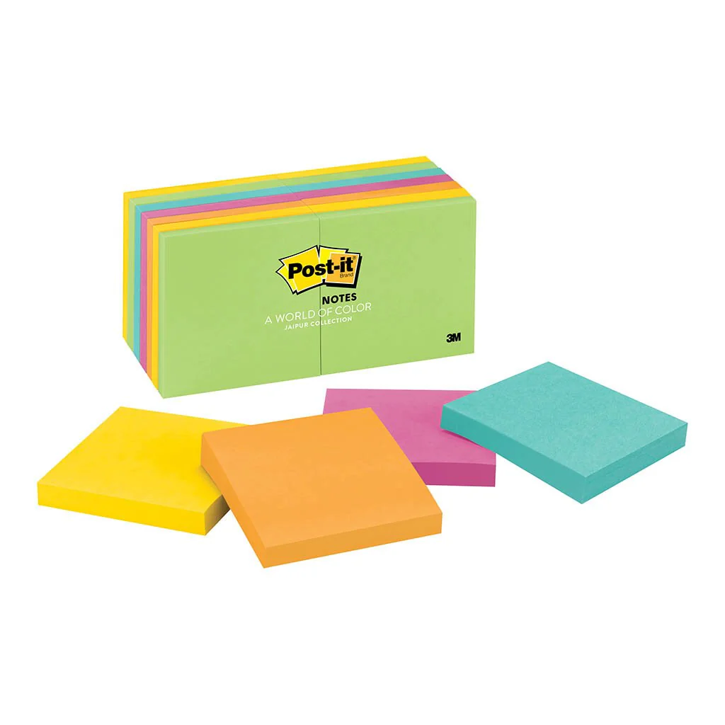 Post-it Notes 654-14au Jaipur Collection 76x76mm Value Pack Pack Of 14 - Nail Gallerys