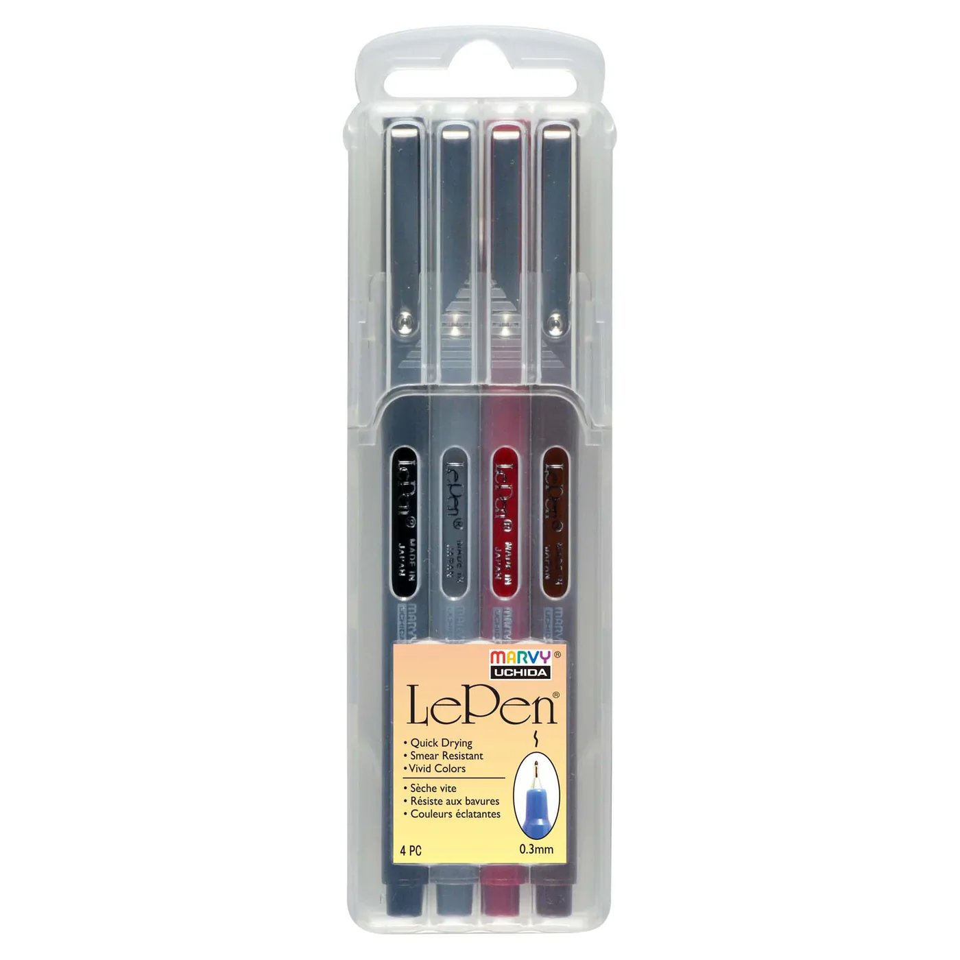 Marvy Le Pen Dark Pens Set Of 4 - Nail Gallerys