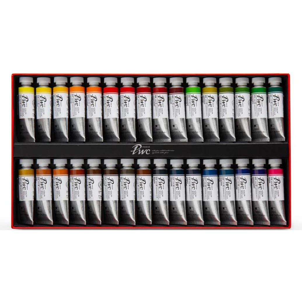 ShinHan PWC Extra Fine 15ml Watercolour Paints Set Of 32 - Nail Gallerys