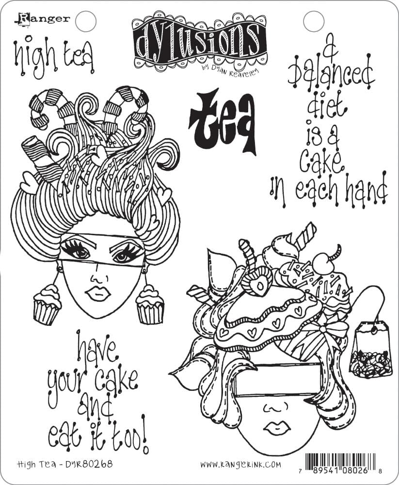 Dyan Reaveley's Dylusions Stamp Collection High Tea - Nail Gallerys