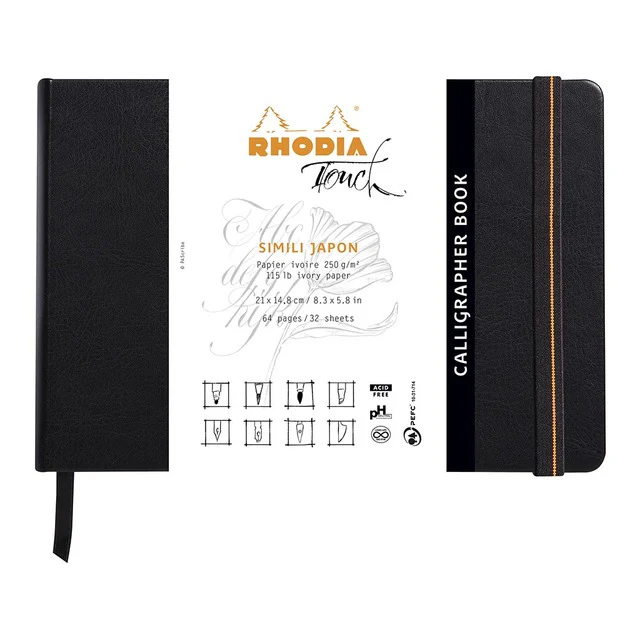 Rhodia Touch Calligrapher Book A5 Landscape Blank - Nail Gallerys