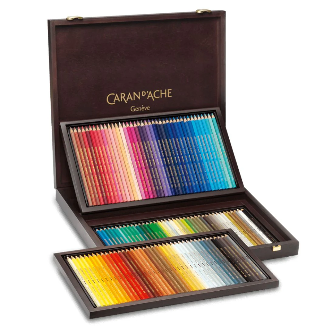 Caran D'ache Supracolour Soft Aquarelle Colour Pencil Wooden Box of 120 - Nail Gallerys