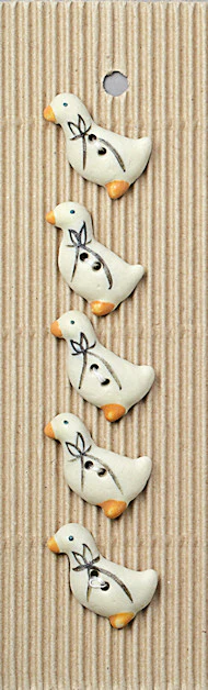 Incomparable Buttons - Ducks - Card of 5 - Nail Gallerys