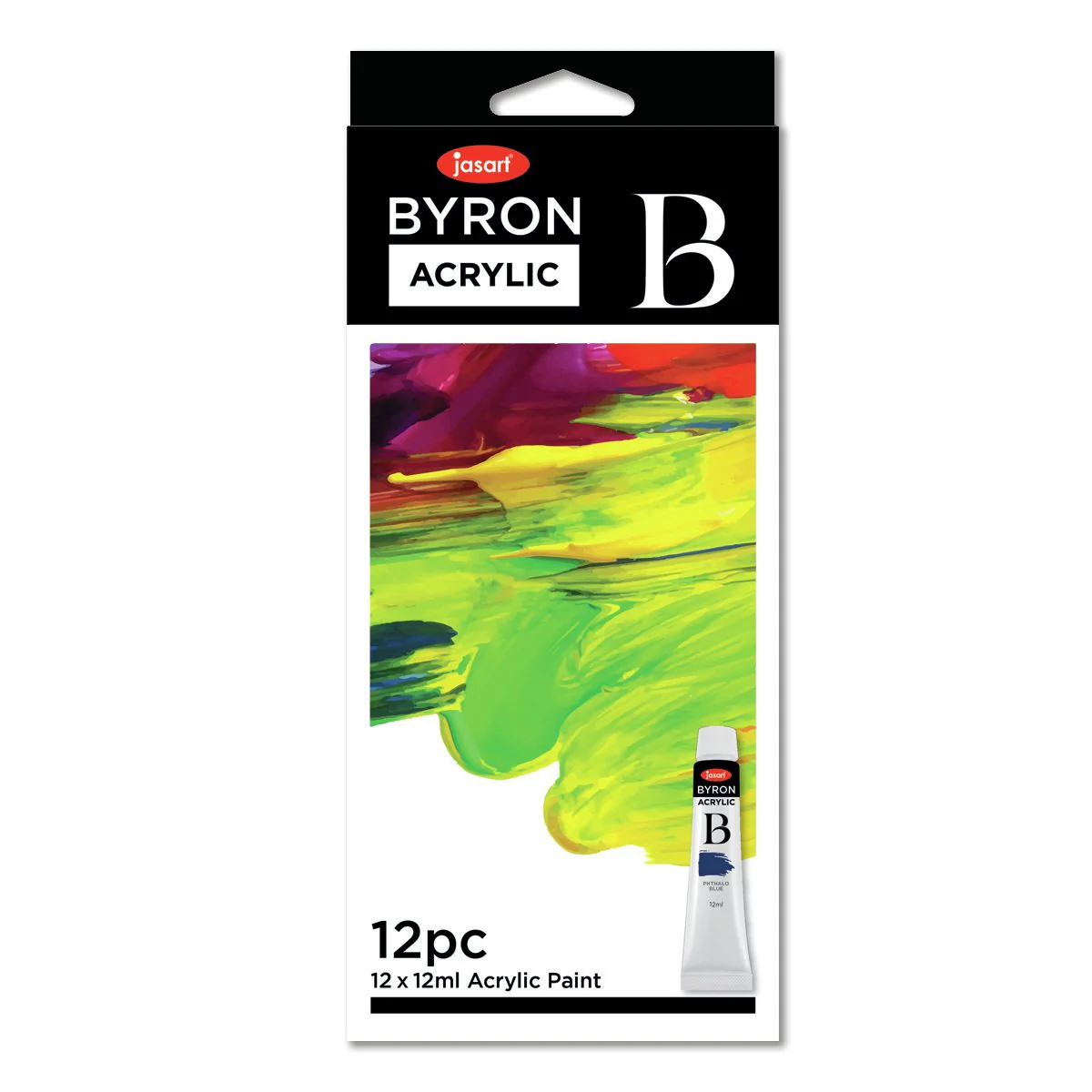 Jasart Byron 12ml Acrylic Paints Set Of 12 - Nail Gallerys