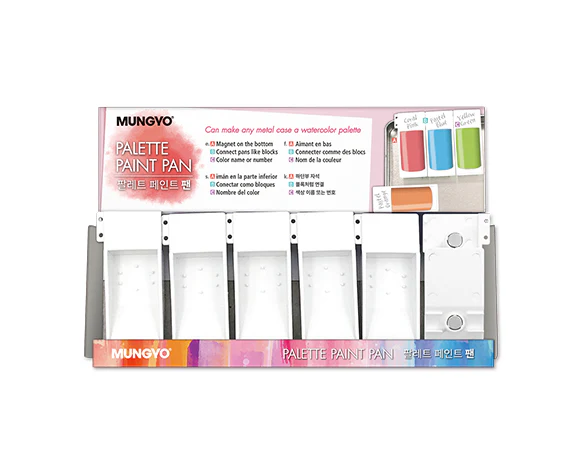 Mungyo Magnetic Palette Paint Pan Set of 6 - Nail Gallerys