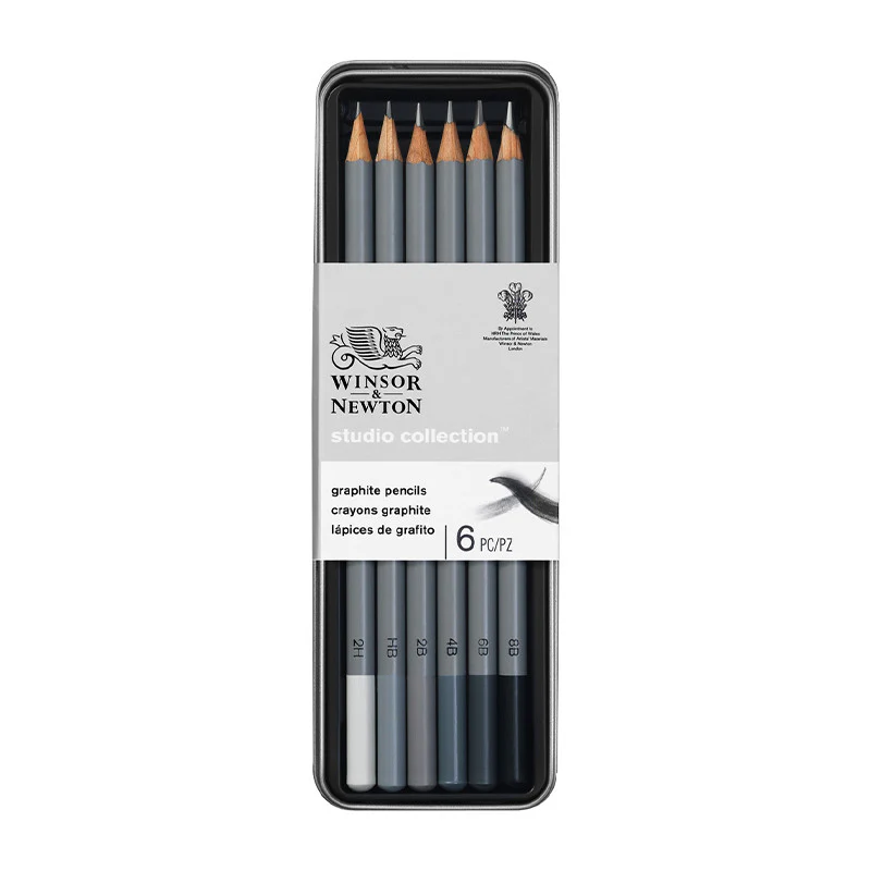 Winsor & Newton Studio Graphic Pencils Set of 6 - Nail Gallerys