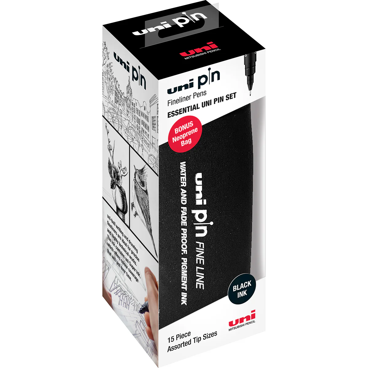 Uni Pin Essentials Set Includes Bag - Pack Of 15 - Nail Gallerys