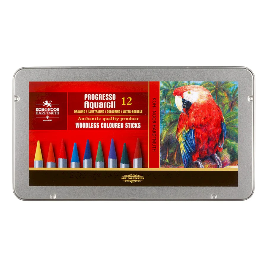 Koh-I-Noor Progresso Aquarelle Coloured Pencil Set of 12 - Nail Gallerys
