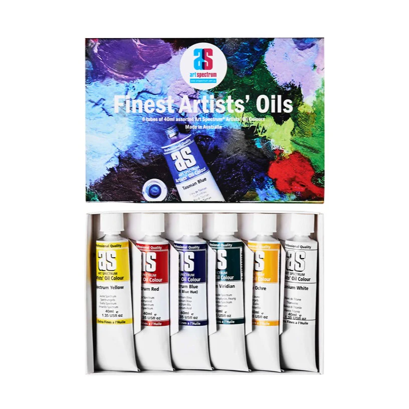Art Spectrum Artists Oil Paint Set Of 6 X 40ml Assorted - Nail Gallerys