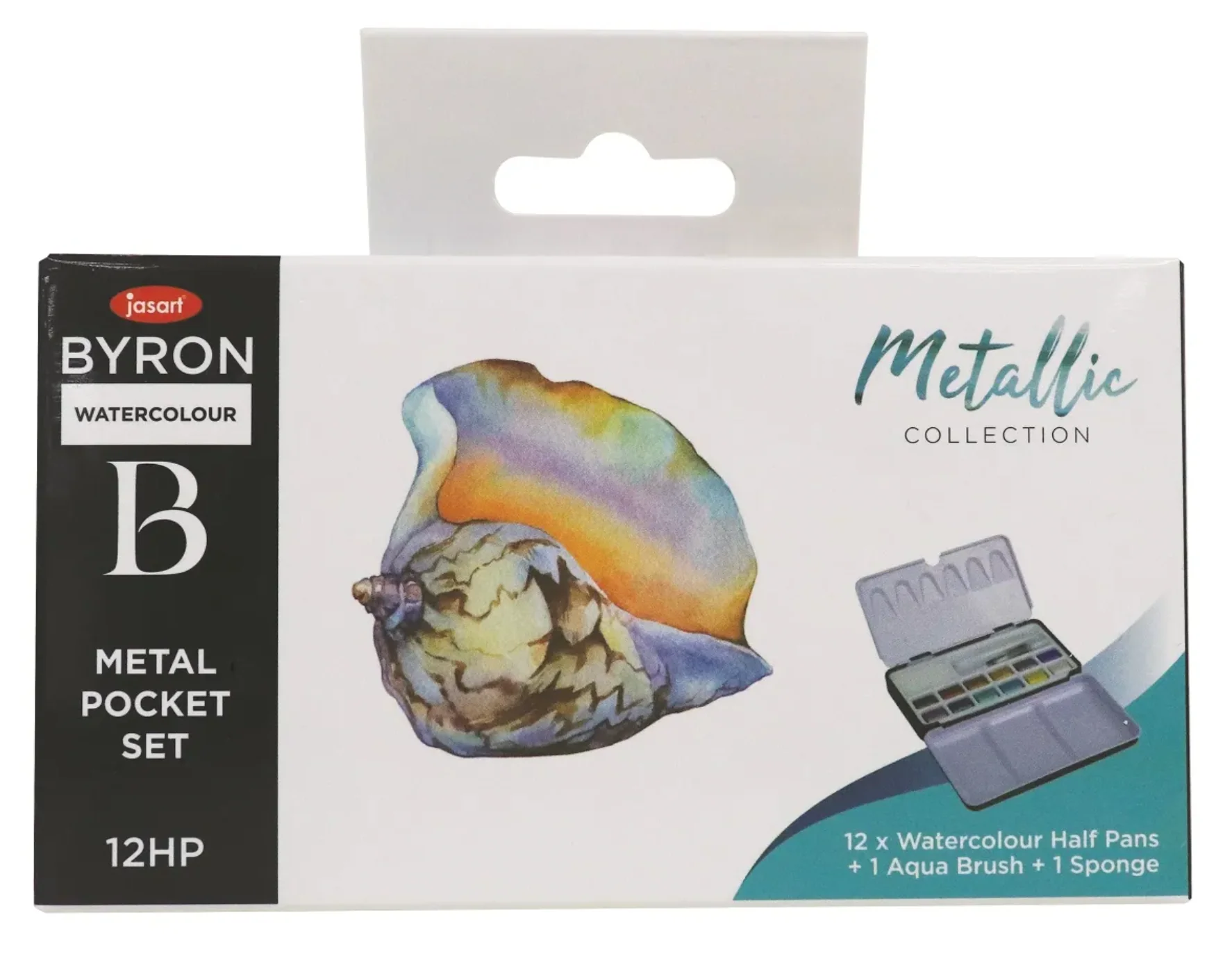 Jasart Byron Watercolour Metallic Half Pan Pocket Set Of 12 - Nail Gallerys