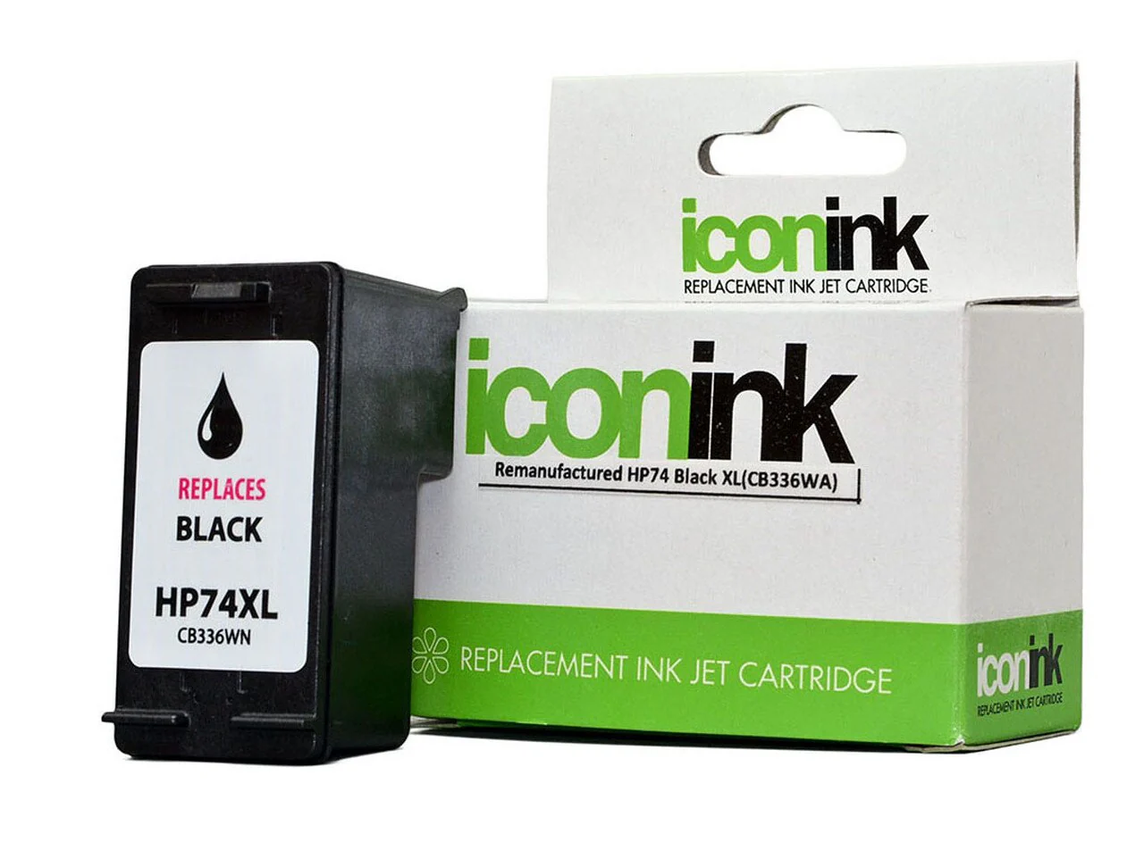 Icon Remanufactured Hp 74 Black Xl Ink Cartridge (cb336wa) - Nail Gallerys
