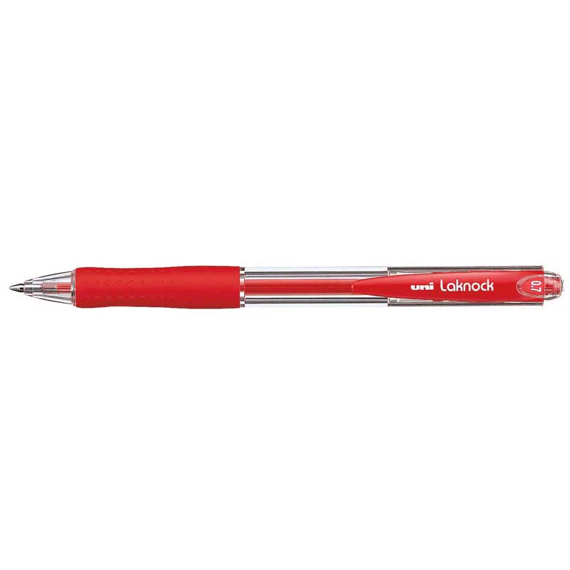 Uni Laknock 0.7mm Retractable Fine Red Pen - Nail Gallerys