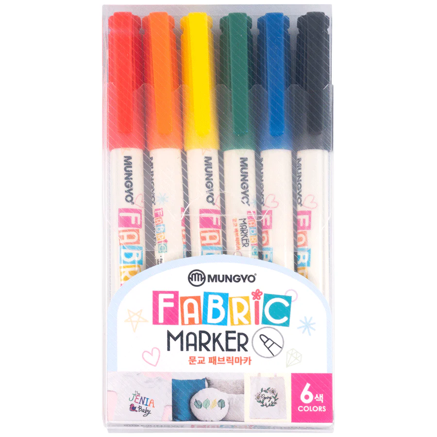 Mungyo Fabric Markers Set of 6 - Nail Gallerys