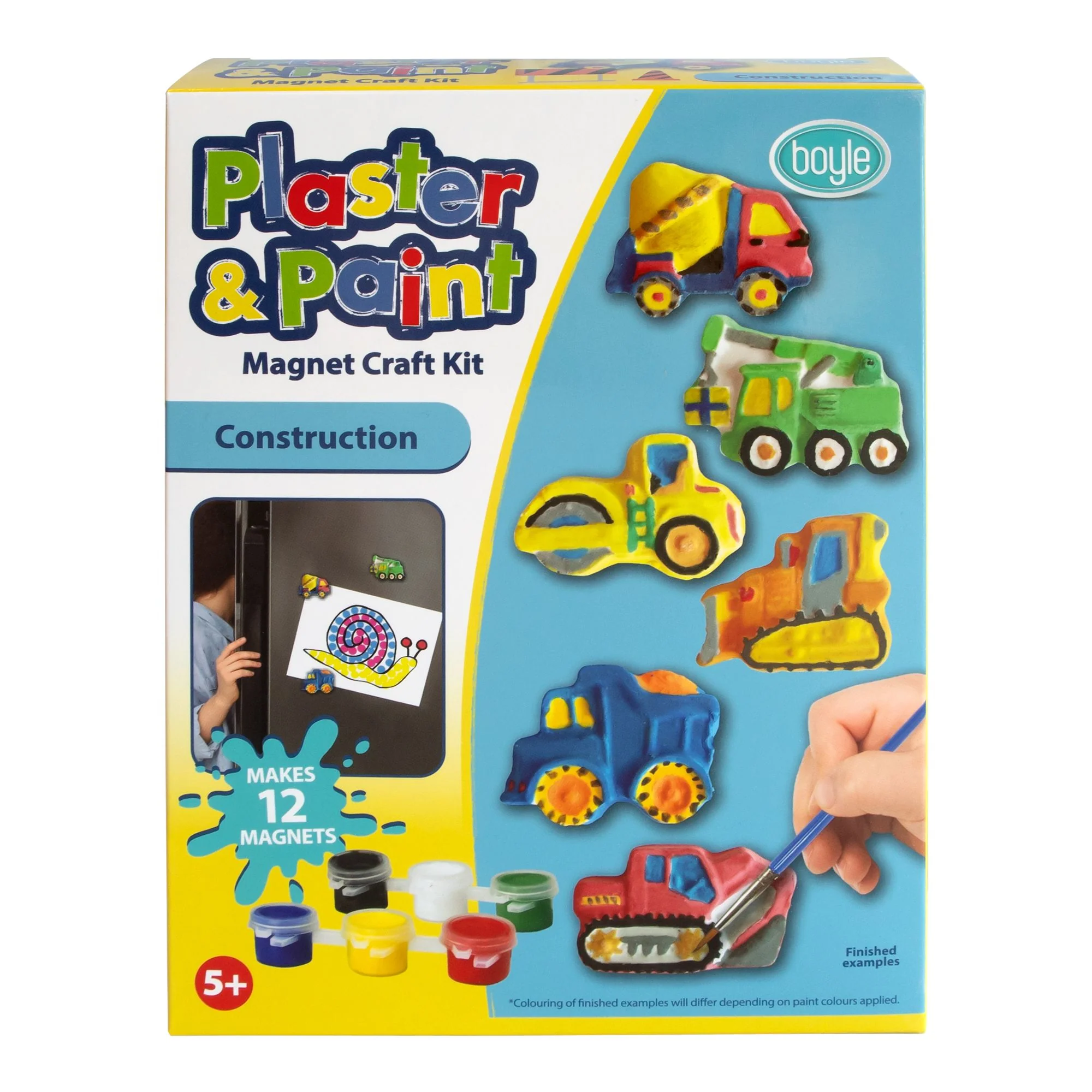 Boyle Plaster & Paint Magnet Craft Kit - Construction Vehicles - Nail Gallerys