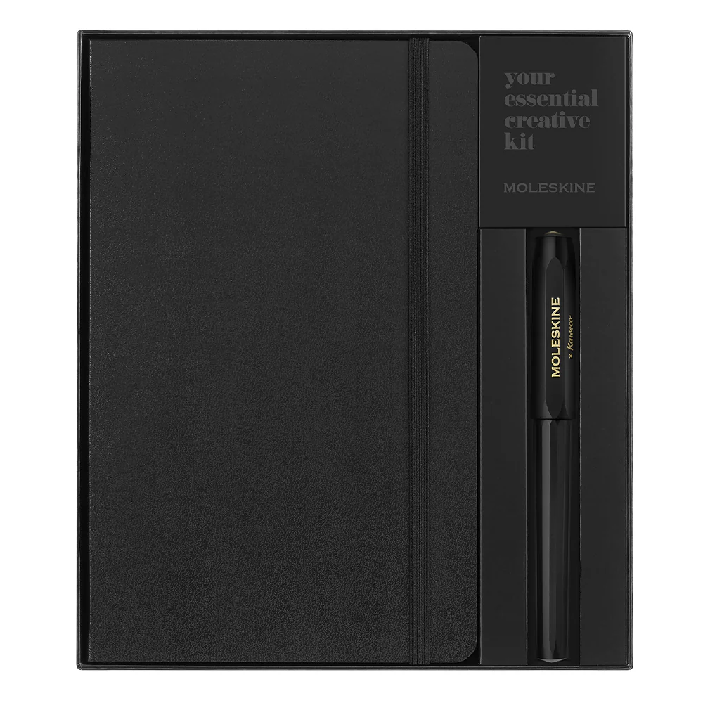 Moleskine Kaweco Black Large Ruled Rollerball & Notebook Set - Nail Gallerys