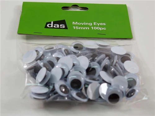 Moving Eyes 15mm 100 Pieces - Nail Gallerys
