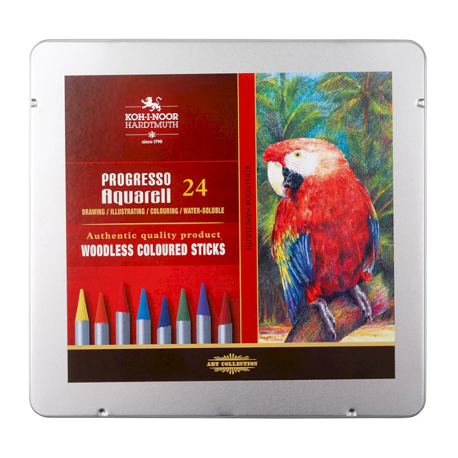 Koh-I-Noor Progresso Aquarelle Coloured Pencil Set of 24 - Nail Gallerys