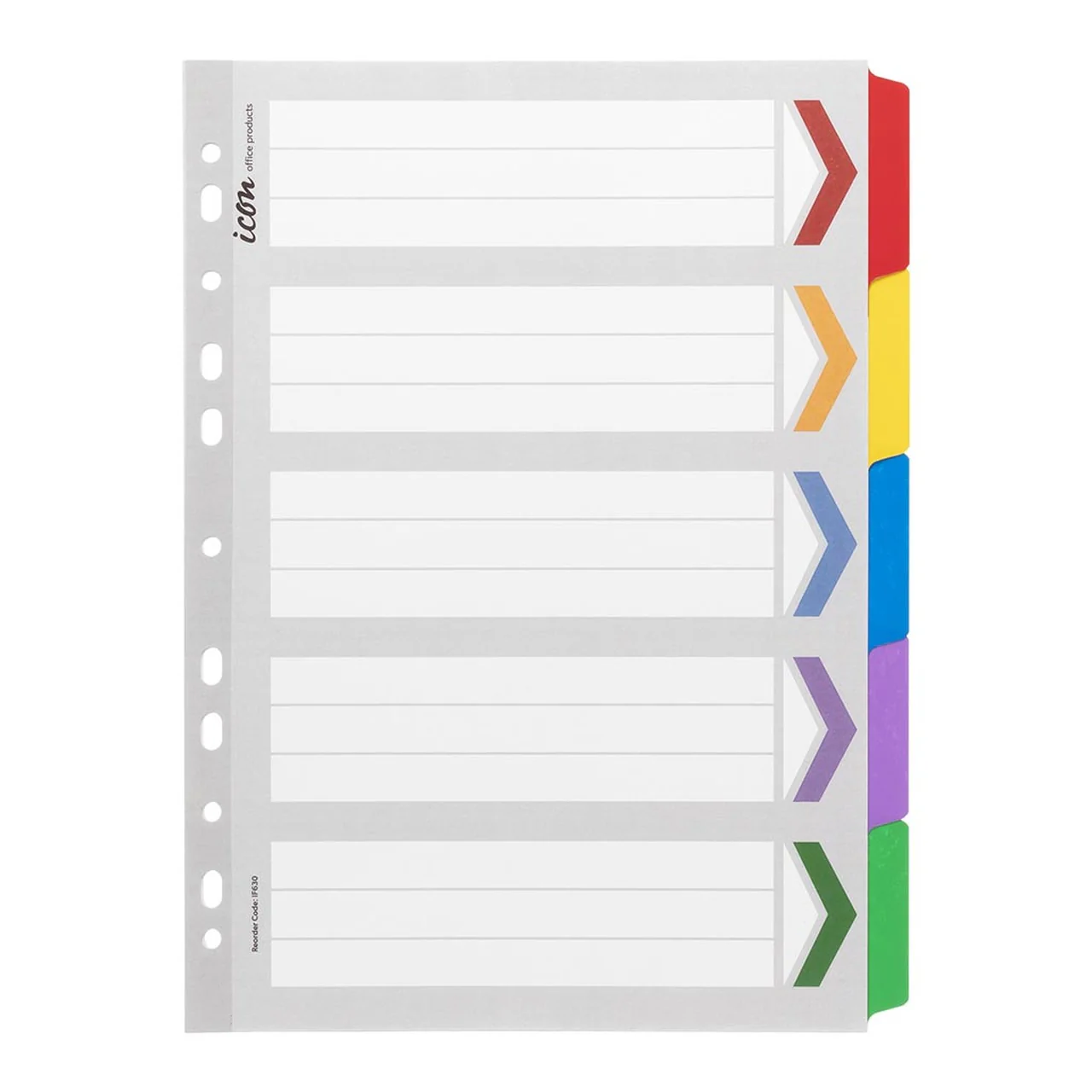 Icon Cardboard Dividers With Reinforced Tabs 5 Tab - Nail Gallerys