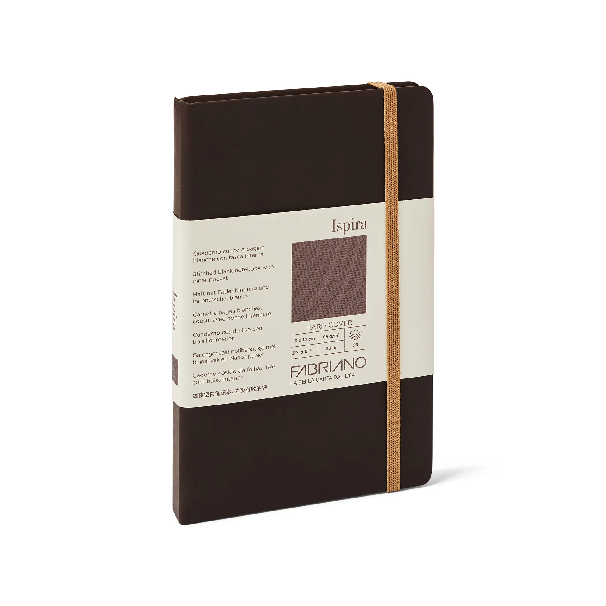 Fabriano Ispira Hard Cover 85gsm Blank Brown Notebooks - Nail Gallerys
