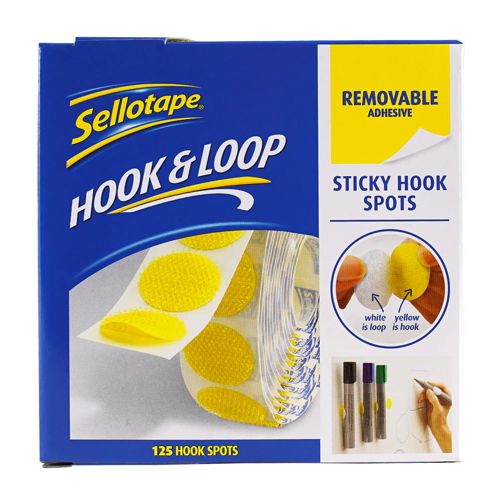Sellotape Sticky Hook Spots Removable 22mm Pack Of 125 - Nail Gallerys