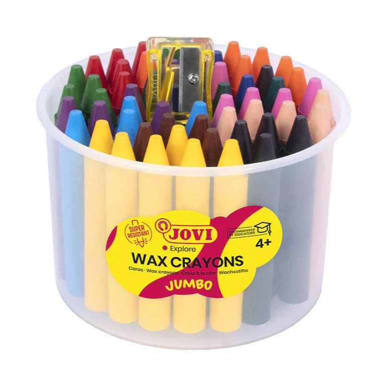 Jovi Wax Crayons & Sharpener Pot Of 60 - Nail Gallerys