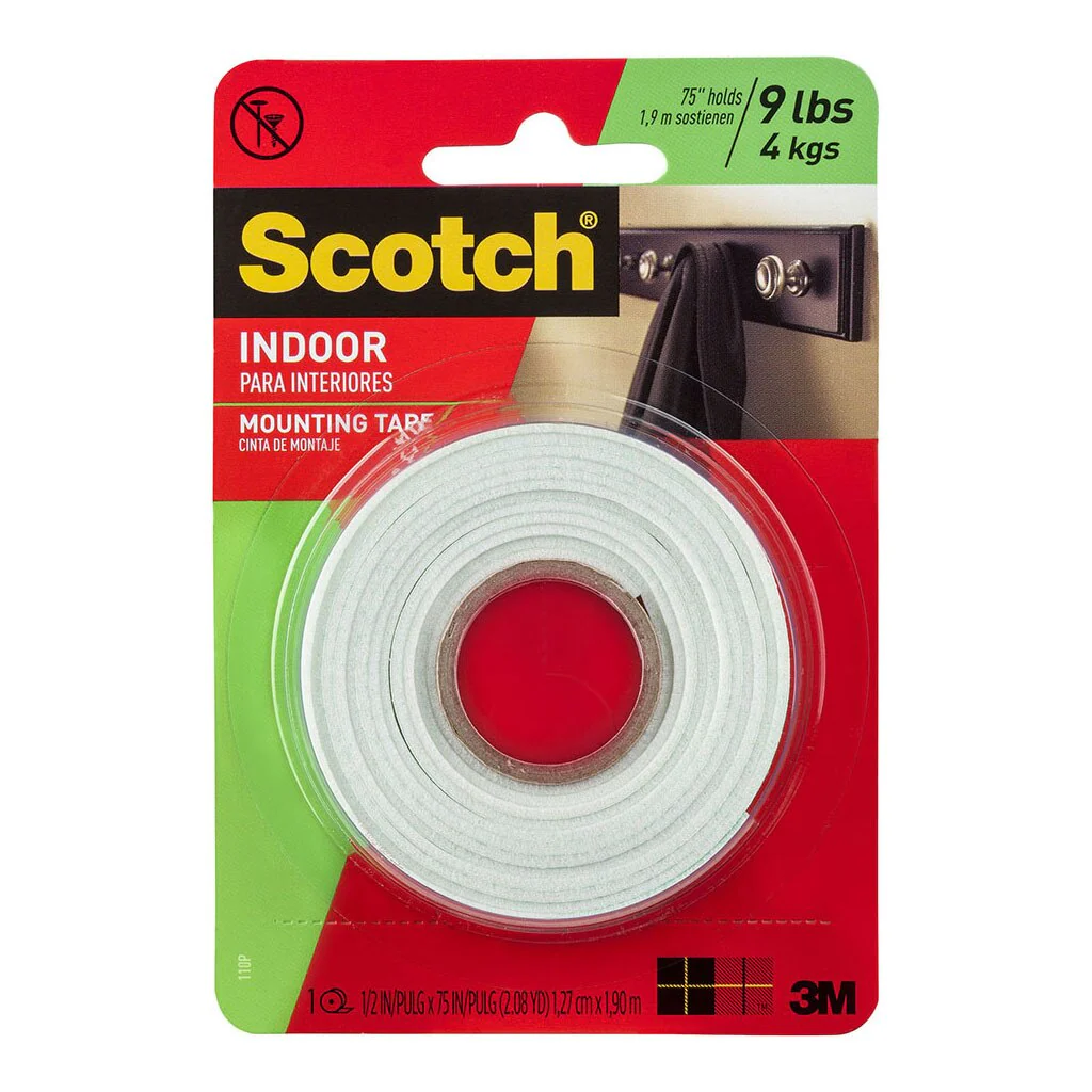 Scotch Indoor Mounting Double-coated Foam Tape 110p Size 12.7mm X 1.9m - Nail Gallerys