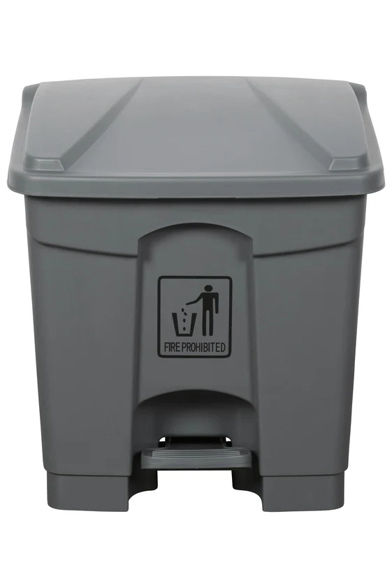 Cleanlink Grey Rubbish Bins With Pedal Lid - Nail Gallerys