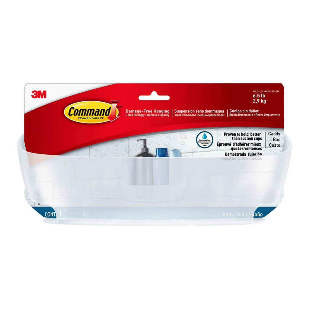 Command Shower Caddy with Water Resistant Strips - Nail Gallerys