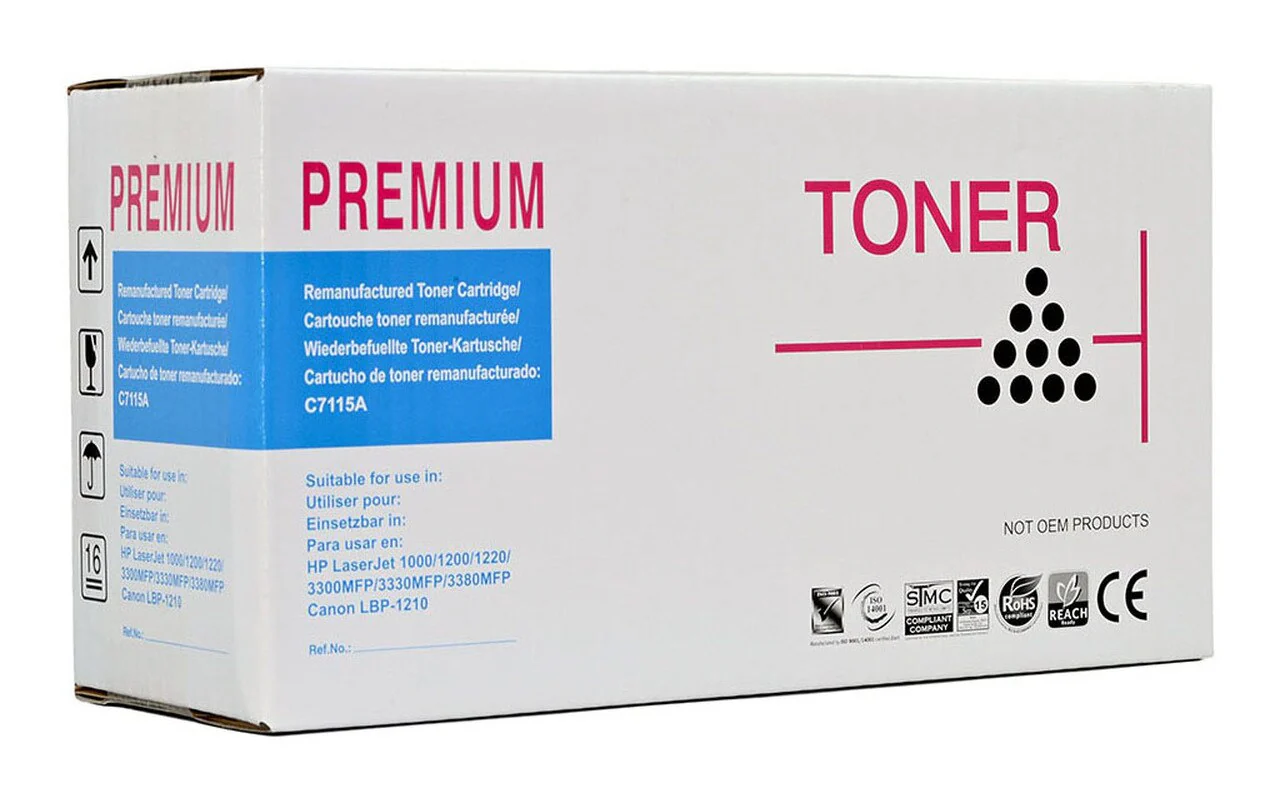 Icon Remanufactured Hp C7115a Black Toner Cartridge - Nail Gallerys