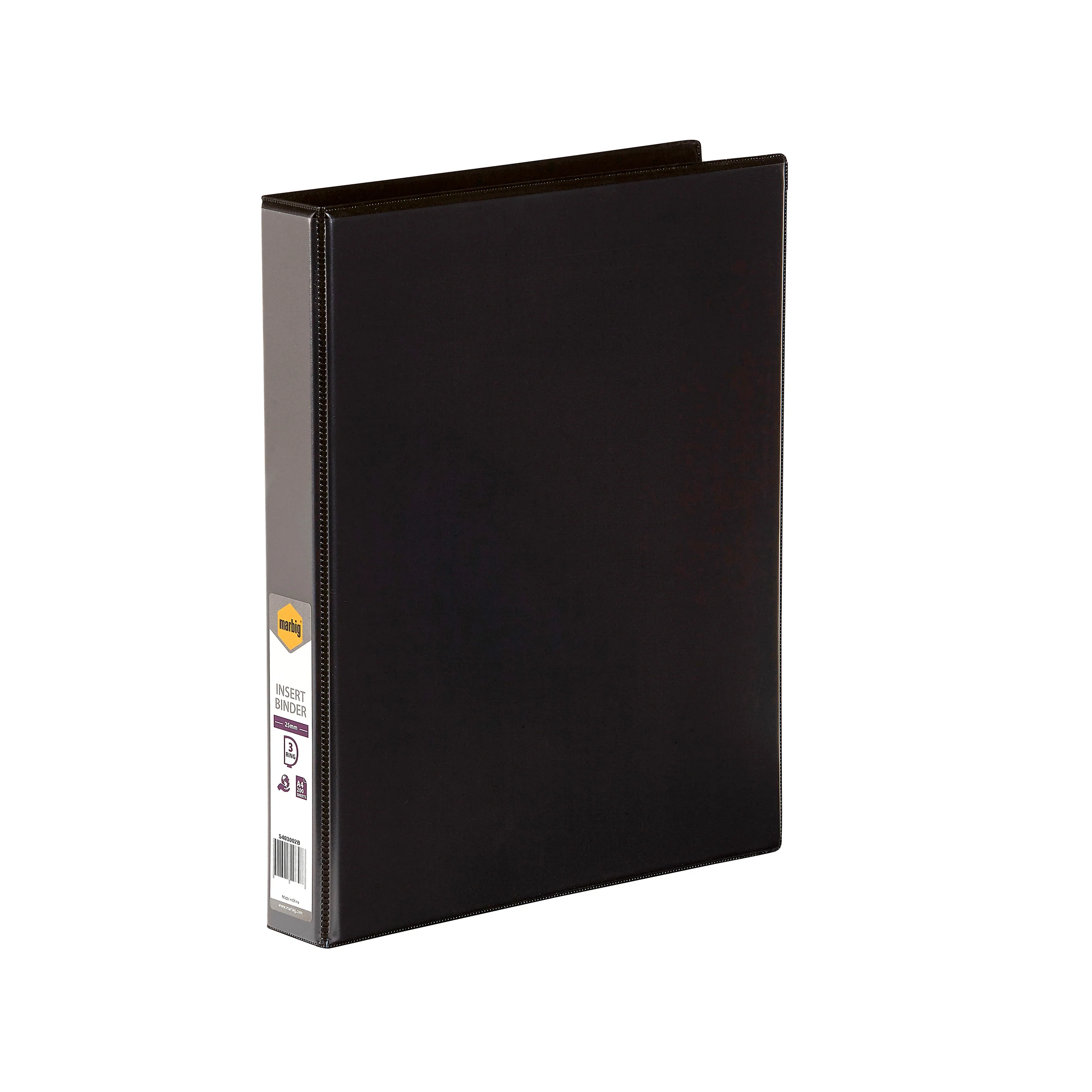 Marbig Clearview Insert Binder A4 25mm 3D Black - Nail Gallerys