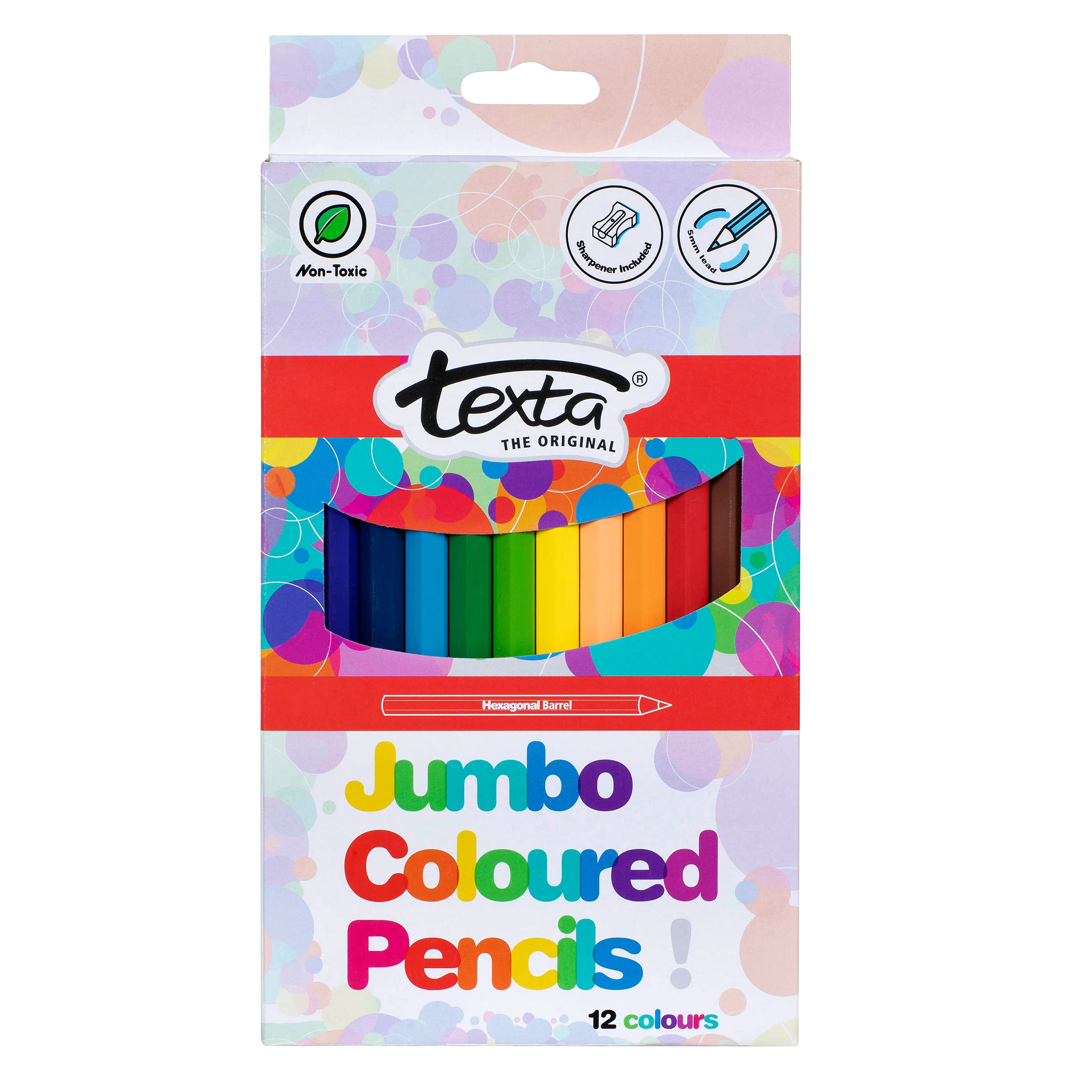 Texta Coloured Pencils Jumbo Assorted Pack Of 12 - Nail Gallerys