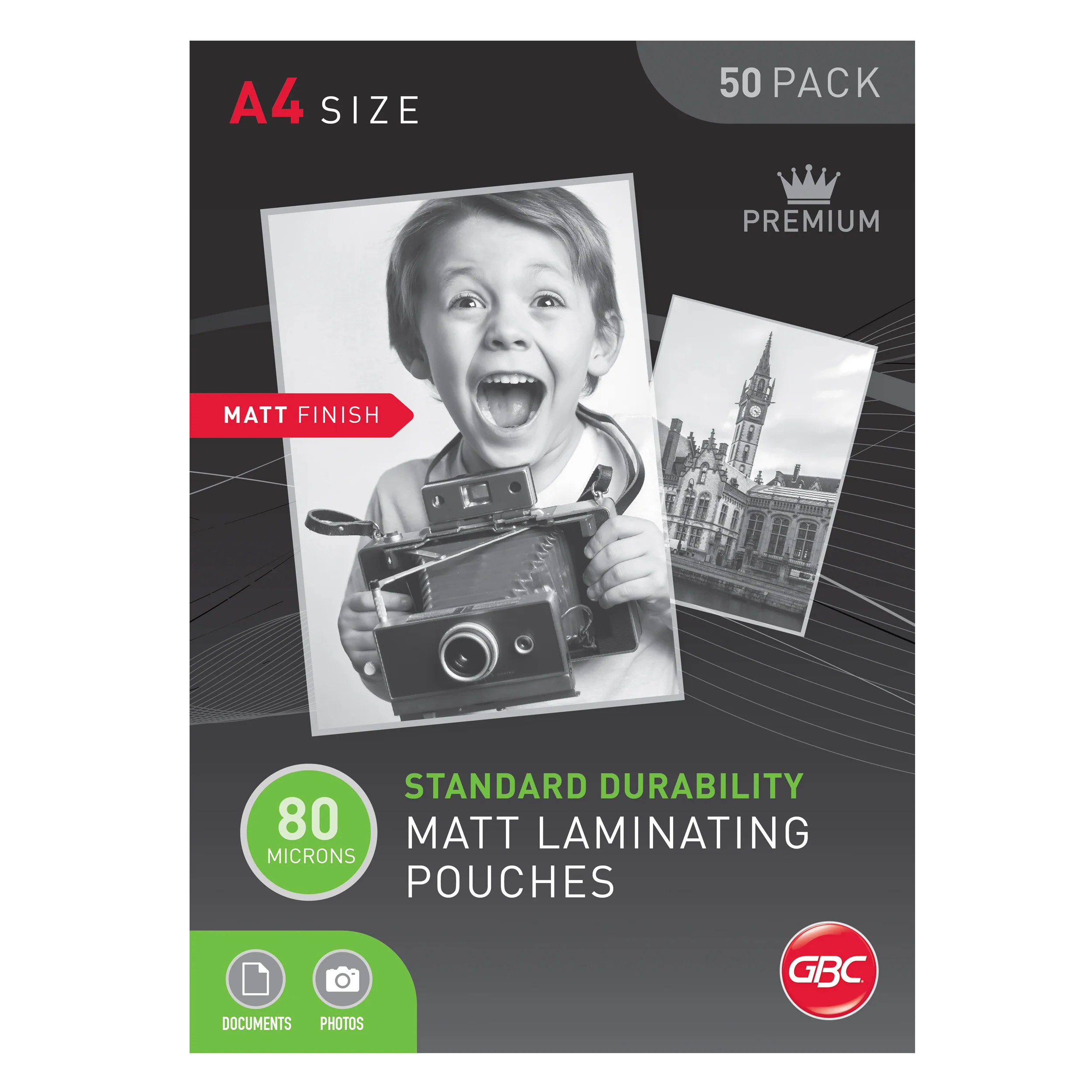 GBC A4 80 Micron Matt Laminating Pouches - Nail Gallerys