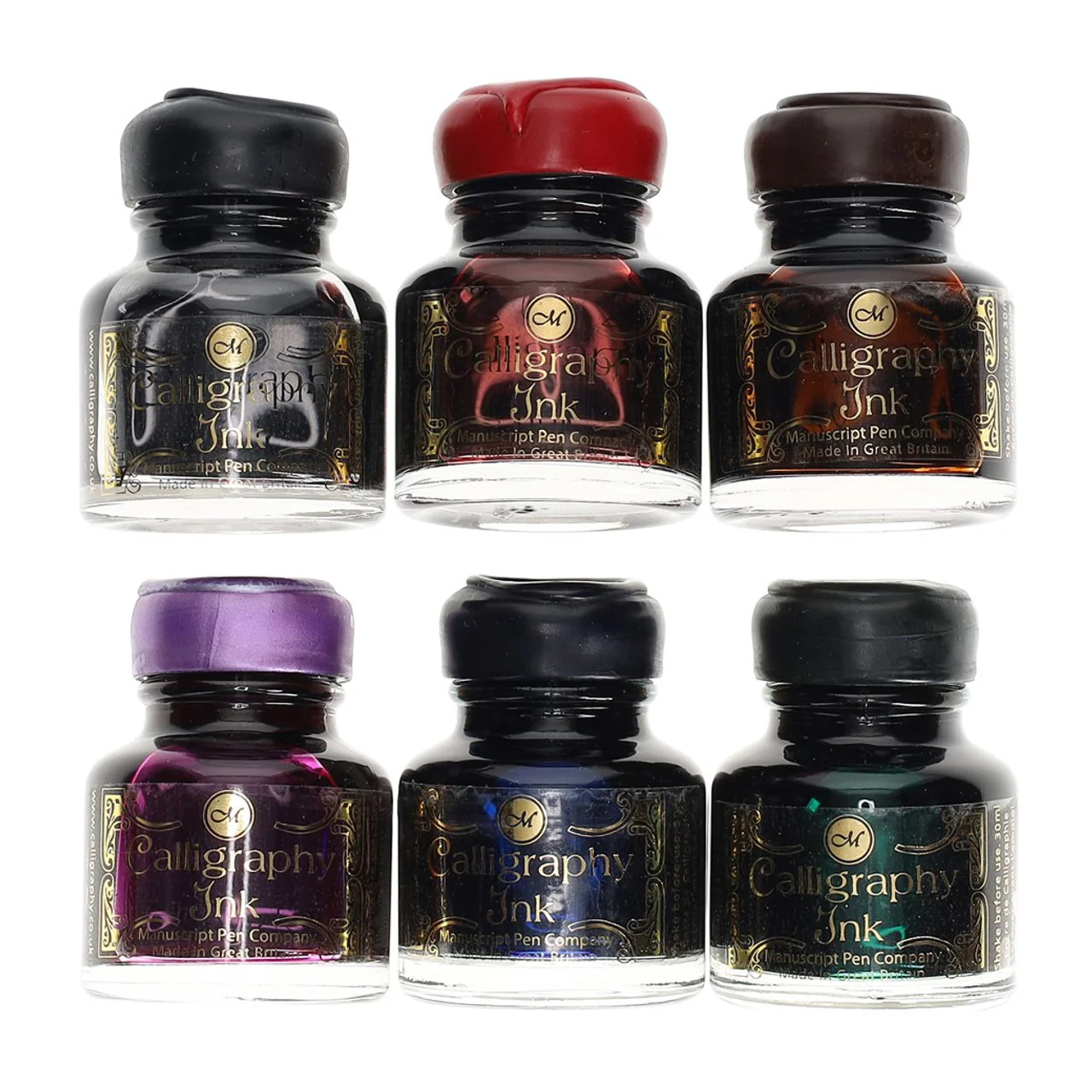 Manuscript 30ml Calligraphy Gift Assorted Inks Set Of 6 - Nail Gallerys