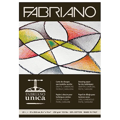 Fabriano Unica 250gsm A4 White 20 Sheet Pads - Nail Gallerys