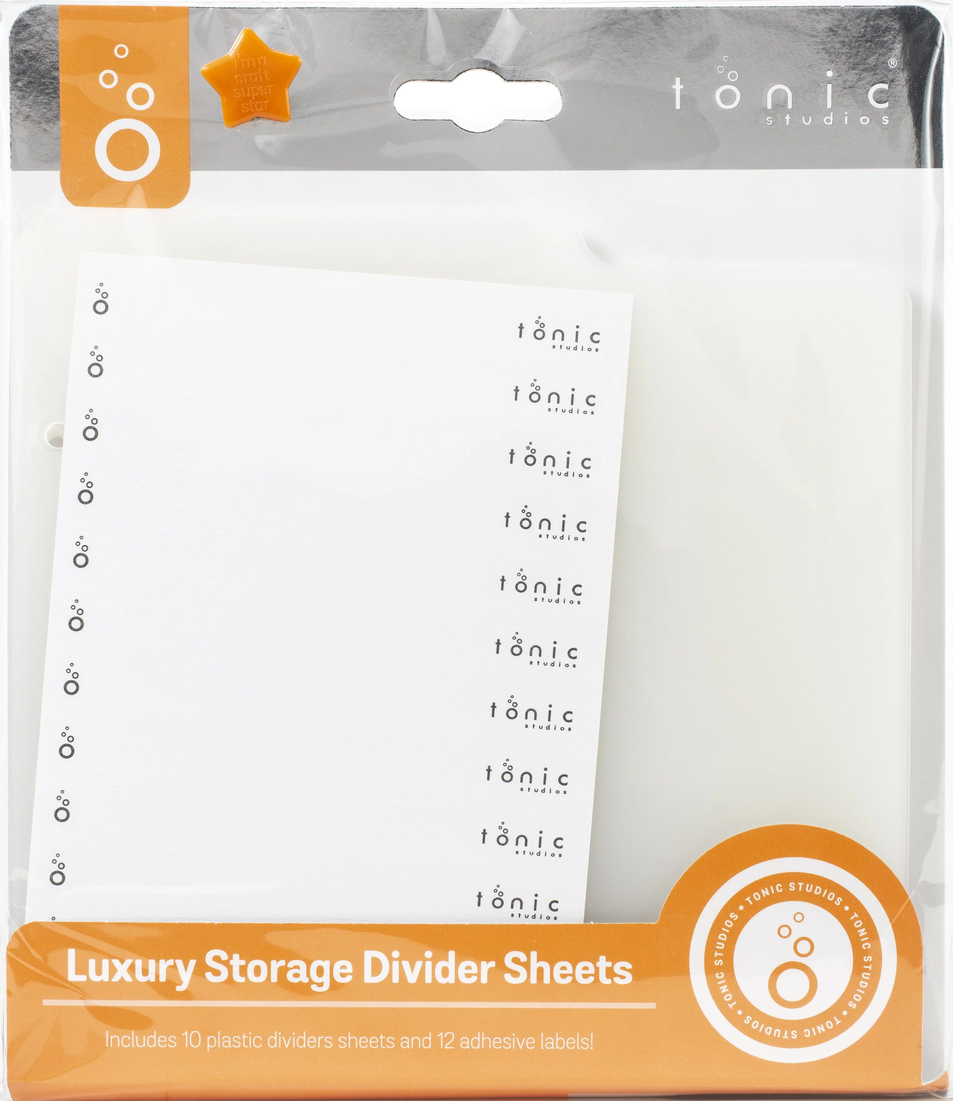 Tonic Luxury Storage Divider Sheets 10 Dividers With 12 Labels - Nail Gallerys
