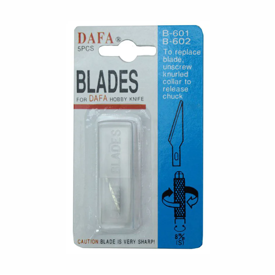 Dafa B-601 Hobby Knife 5 Piece Replacement Blades - Nail Gallerys