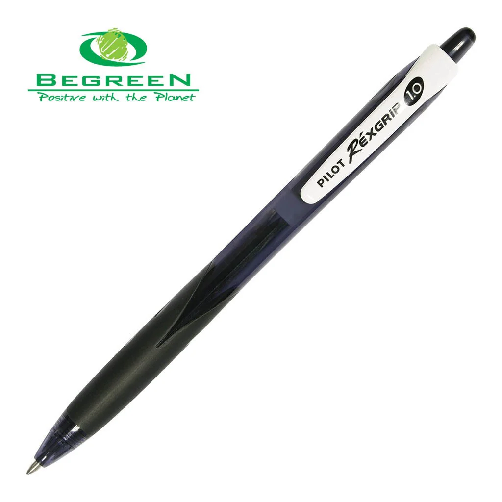 Pilot Begreen Rexgrip Ballpoint Pen Medium - Nail Gallerys
