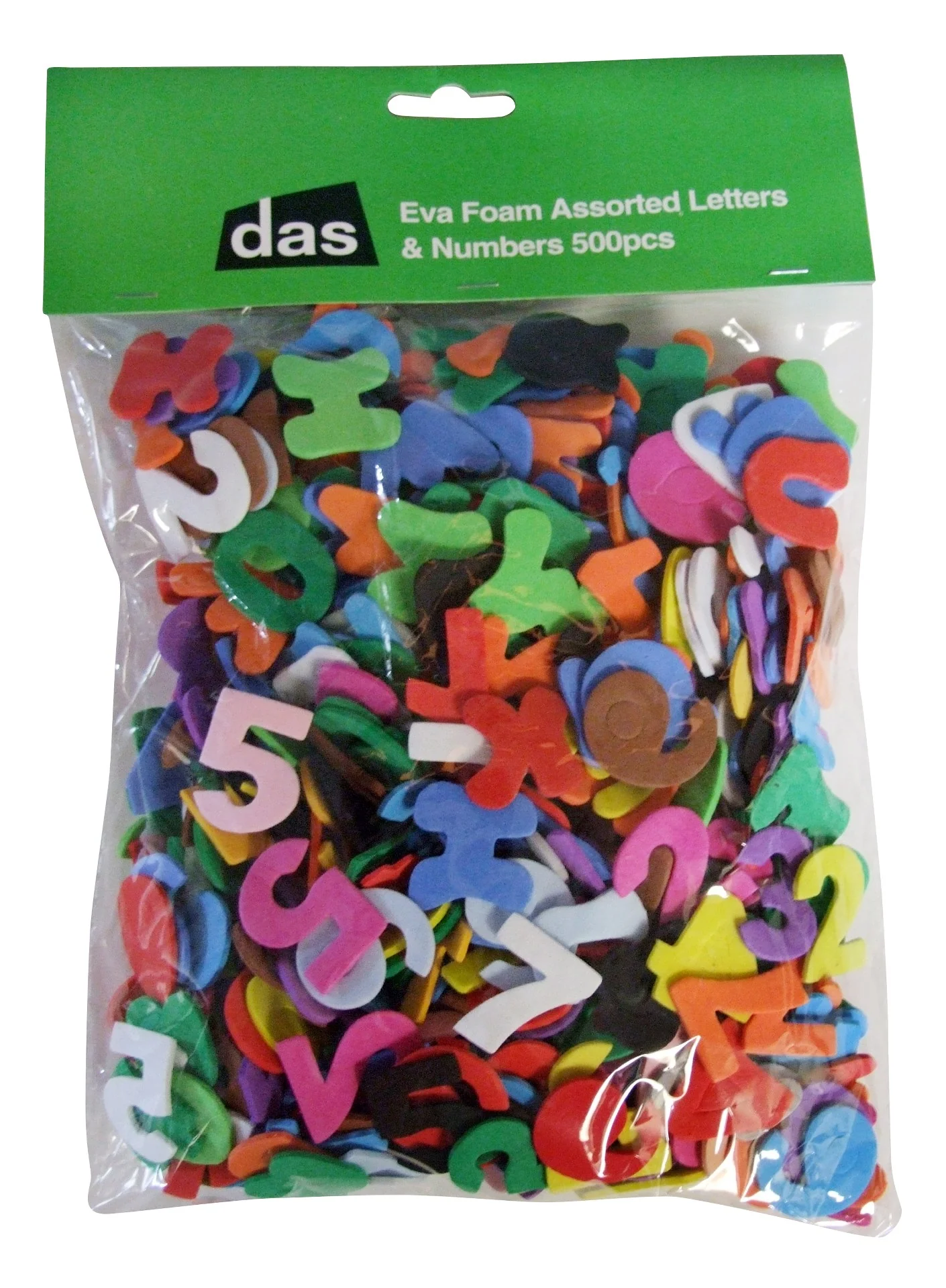 Das Eva Foam Assorted Letters & Numbers Pack Of 500 - Nail Gallerys