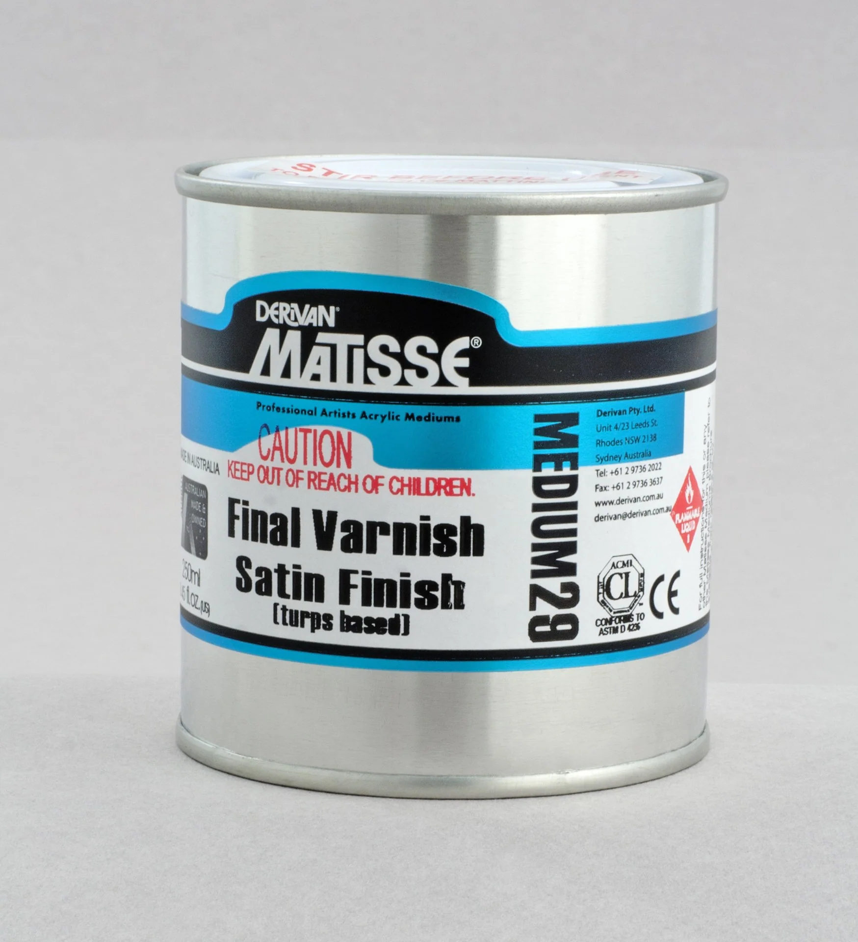 Derivan Matisse Mm29 Satin Varnish Tb - Nail Gallerys