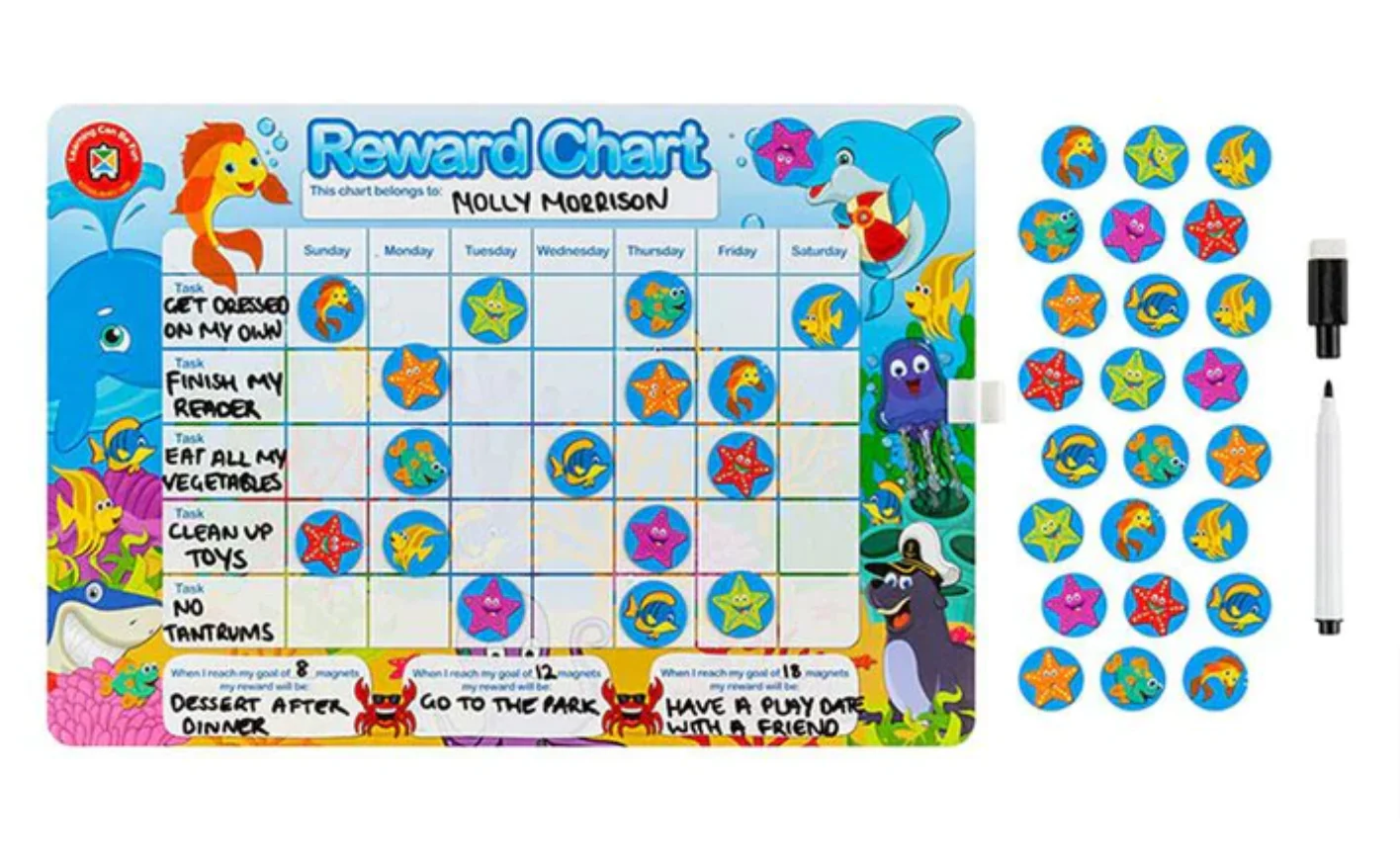 Learning Can Be Fun Sea Life Magnetic Reward Chart - Nail Gallerys