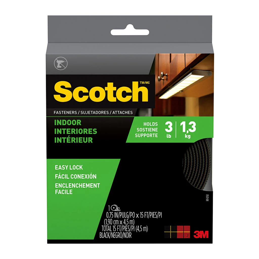 Scotch 19mmx4.57m Black Indoor Fastener - Nail Gallerys