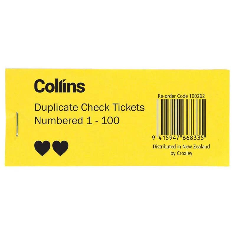 Collins Check Tickets - Nail Gallerys