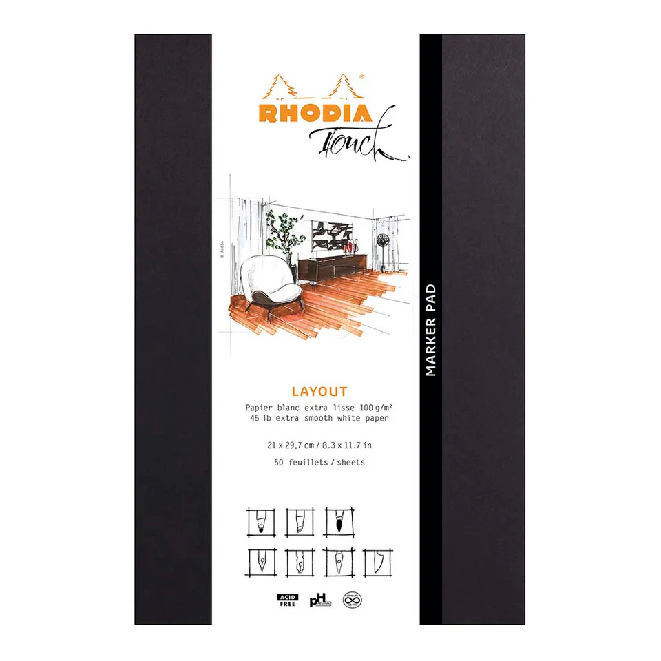 Rhodia Touch Marker Pad Blank - Nail Gallerys